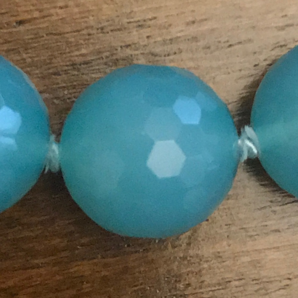 Blue Chalcedony necklace. 383 carats - Picture 5 of 7